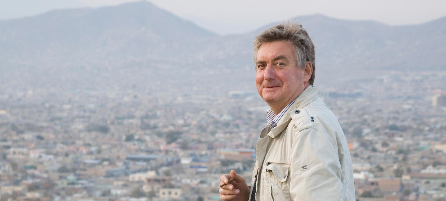 Frank Hantke auf dem Television Hill in Kabul: „Ich versuche, Ideen in ein paar Köpfe zu pflanzen.“