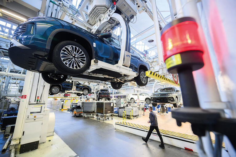 Autoproduktion im VW-Stammwerk 