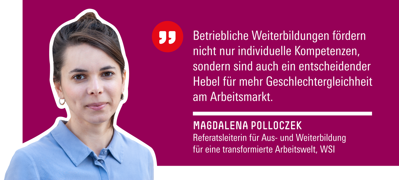 Das Bild zeigt Magdalena Polloczek, Referatsleiterin für Aus- und Weiterbildung für eine transformierte Arbeitswelt am WSI.