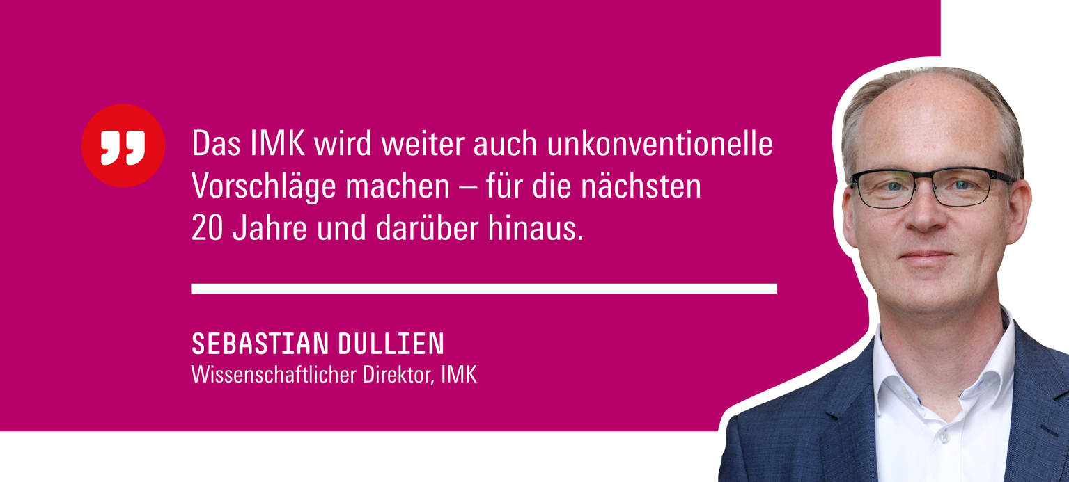 Sebastian Dullien sagt: Das IMK wird weiter auch unkonventionelle Vorschläge machen – für die nächsten 20 Jahre und darüber hinaus.