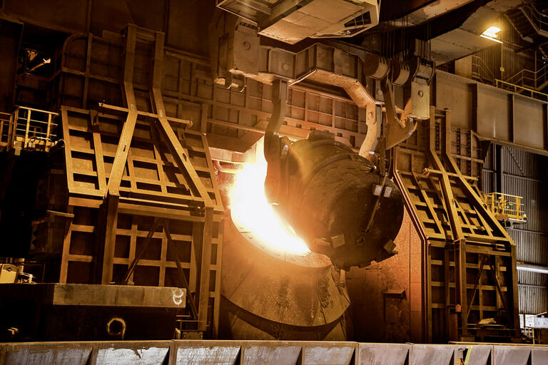 Konverter beim Befüllen