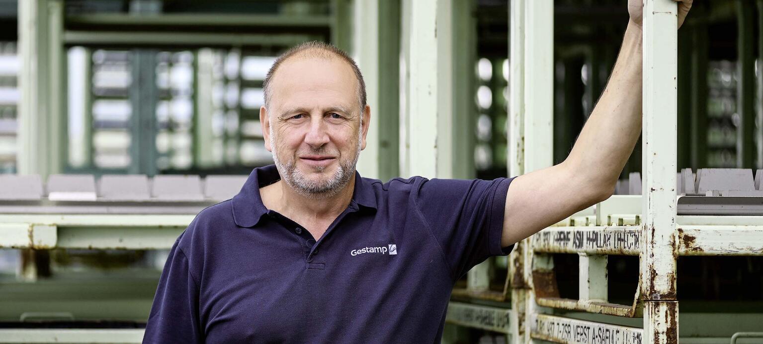 Betriebsratschef Andreas Zappe vom Automobilzulieferer Gestamp Griwe in Haynrode