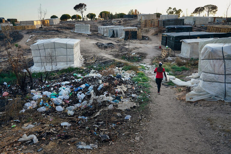 Informelle Siedlung in Palos de la Frontera