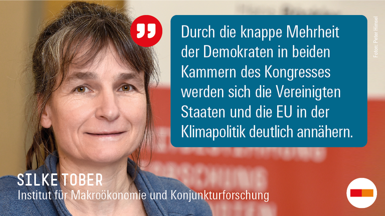 Silke Tober mit einem Zitat zur Klimapolitik der EU und der USA