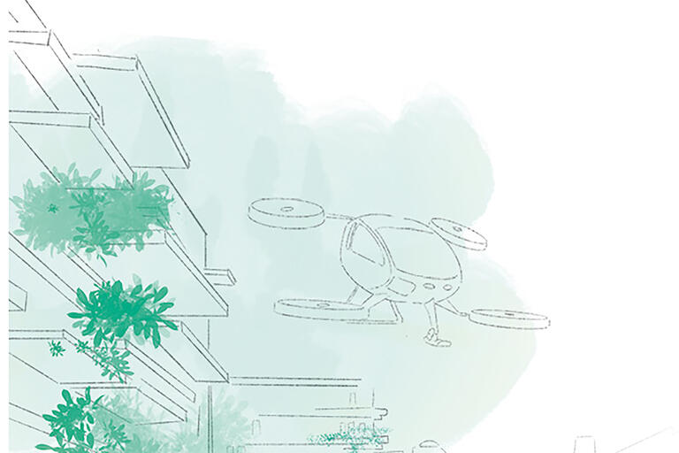 Illustration Flugtaxi