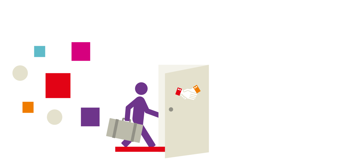 Keyvisual MIGRATION, PARTIZIPATION, INTEGRATION IN DER ARBEITSWELT