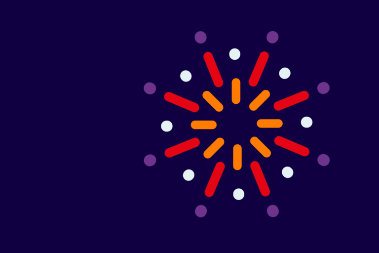 ein Keyvisual  des HSI mit lila Hintergrund und buntem Stern