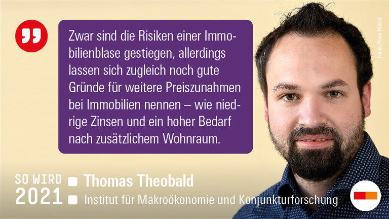 Immobilienblase Wohnraum IMK Wirtschaftspolitik 2021