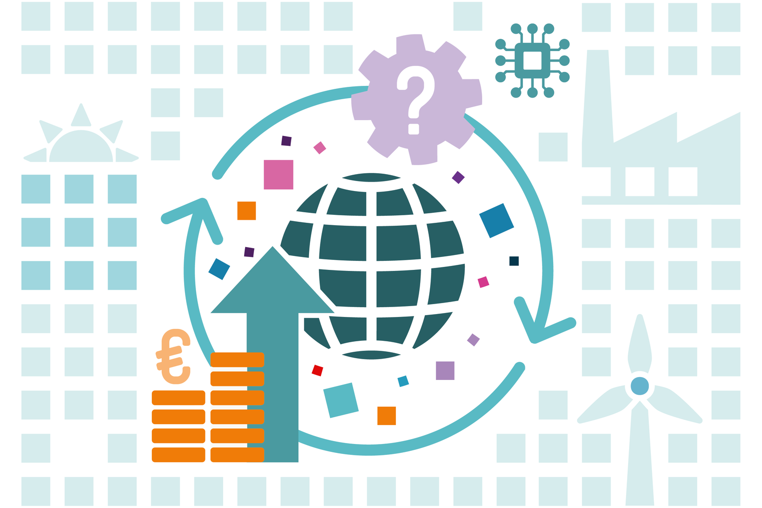 Keyvisual des IMK Forum 2025 mit einer Infografik zur Industriepolitik