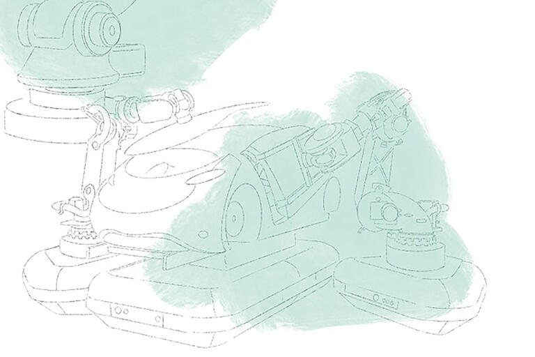 Illustration Industrieroboter