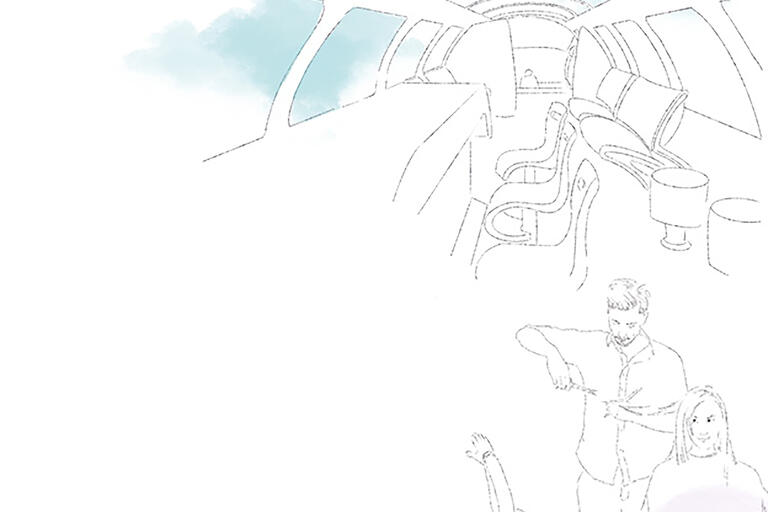 Illustration Dienstleister auf Rädern