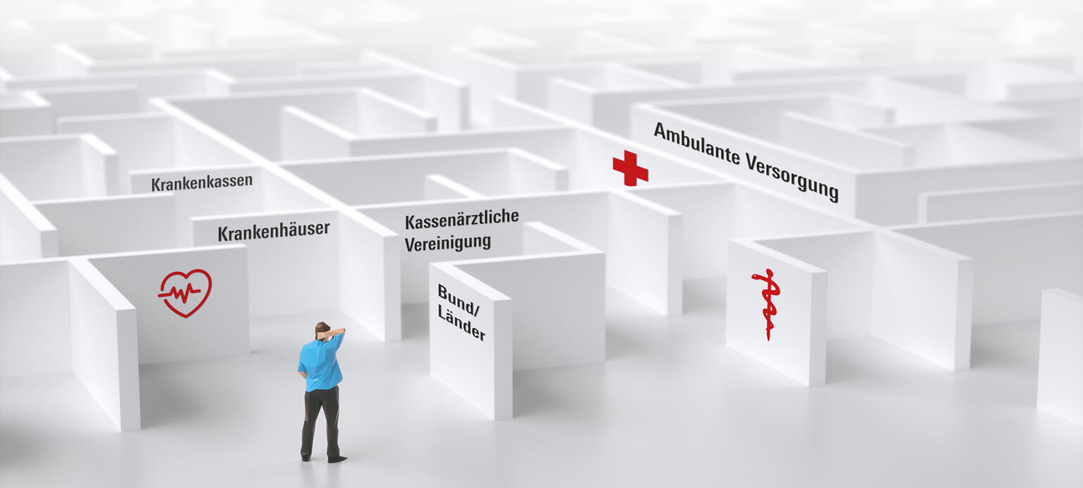 Illustration zum Thema Gesundheitssektor