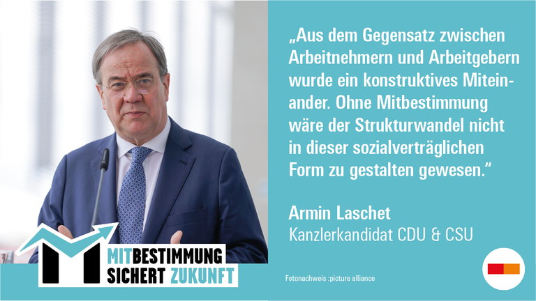 Laschet auf der Veranstaltung Mitbestimmung sichert Zukunft