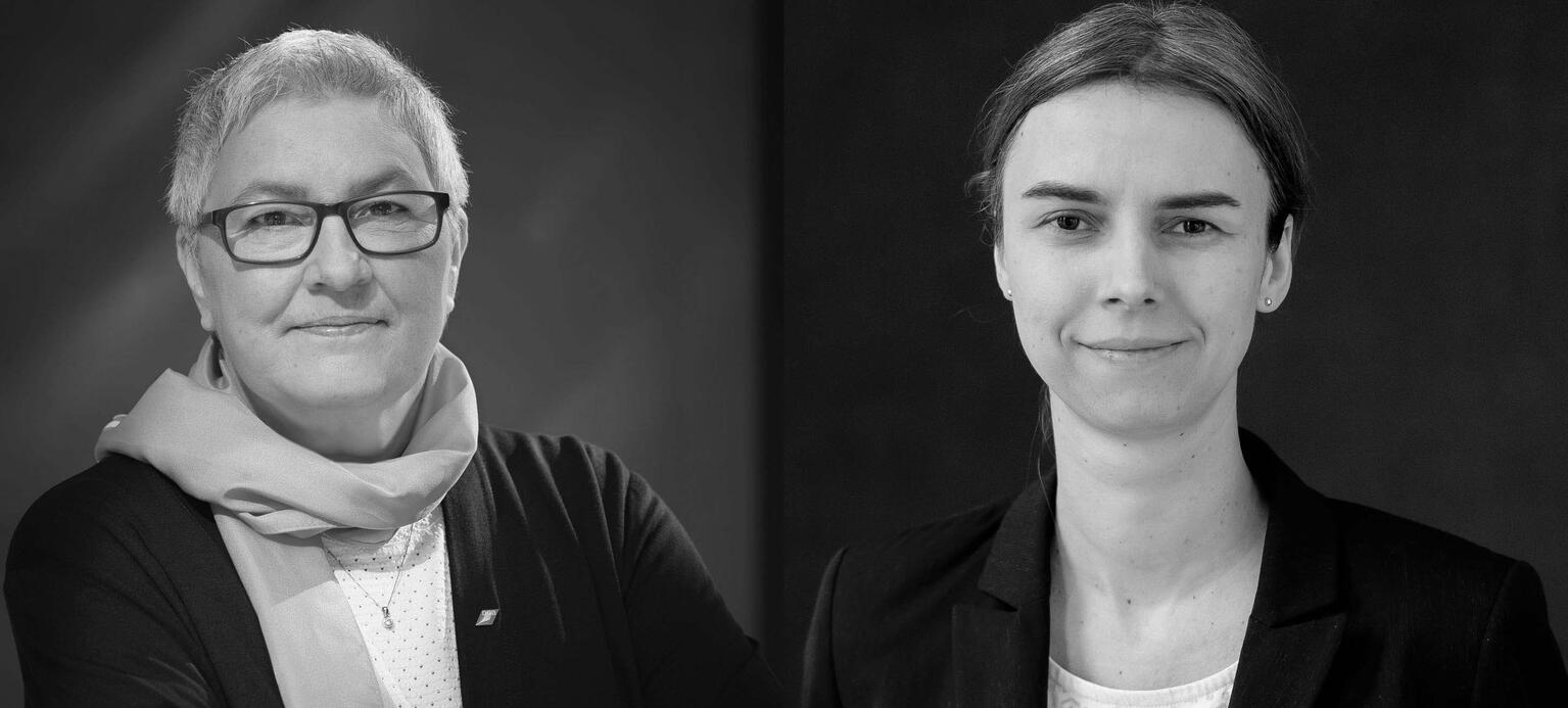 SW-Porträts Elke Hannack, stellvertretende DGB-Vorsitzende (li.), Andrea Hammermann, Arbeitsmarktforscherin beim Institut der deutschen Wirtschaft (IW)