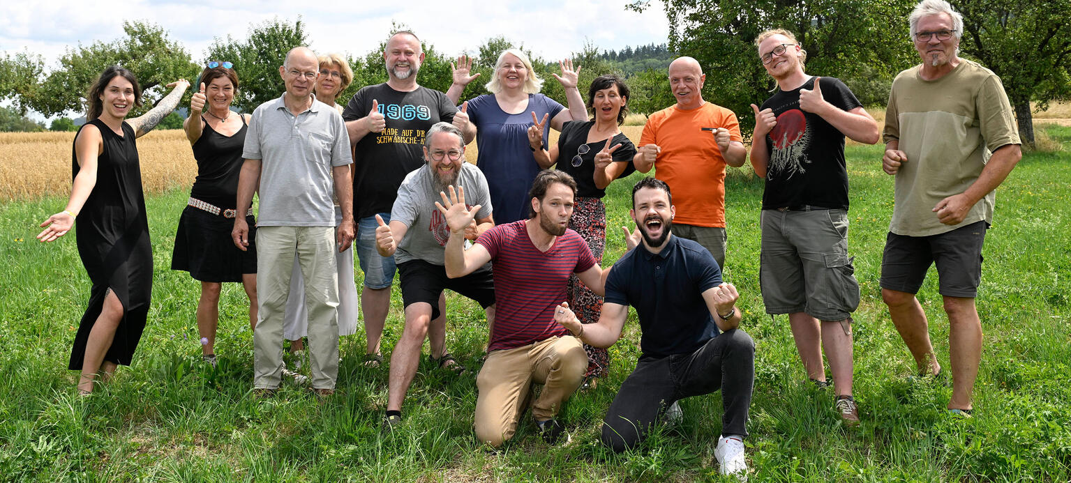 Team des Sozialunternehmens KBF in Mössingen