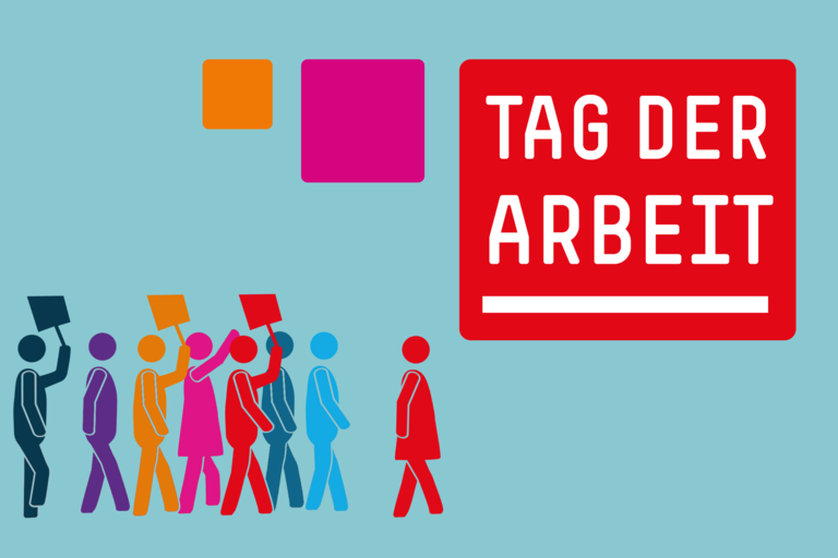 Illustration zeigt demonstrierende Personen