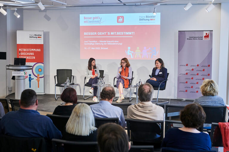Podium bei der Tagung 'Besser geht's mitbestimmt'