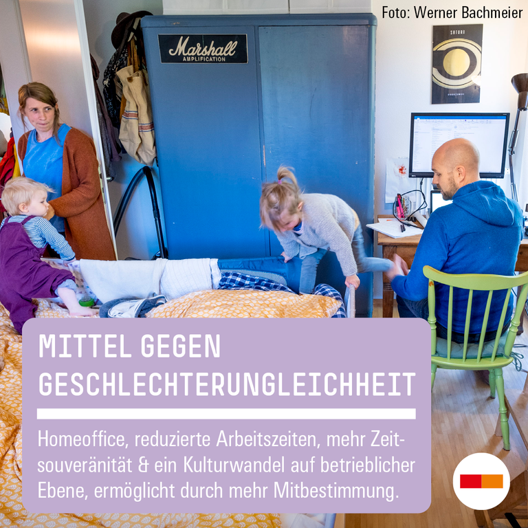 Geschlechterungleichheit könnte unter anderem auch durch mobile Arbeit und Homeoffice eingedämmt werden.