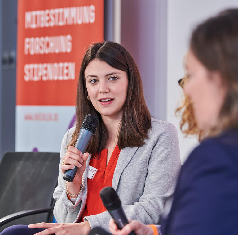 Maxi Leuchters vom I.M.U. auf der Tagung 'Besser geht's mitbestimmt'