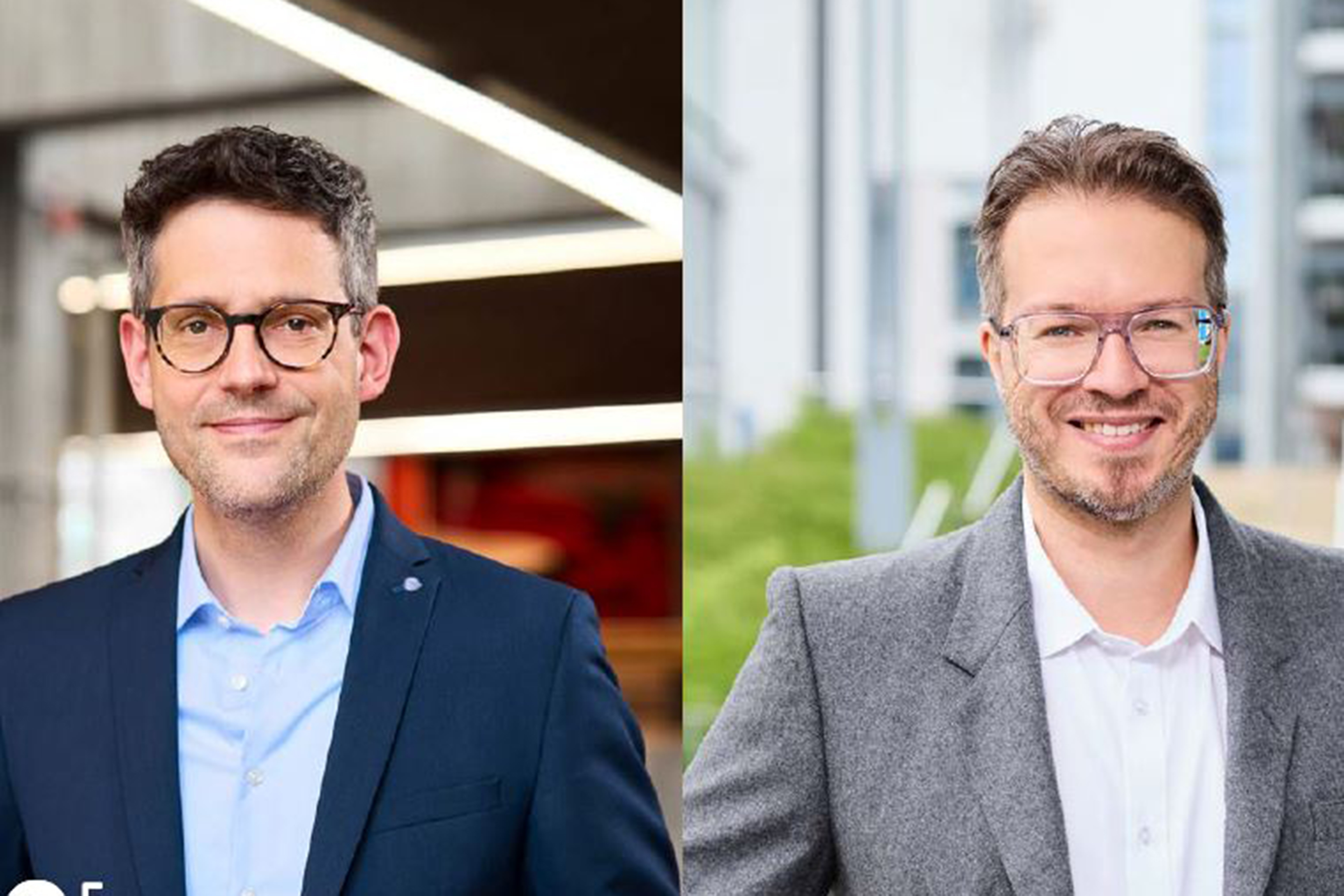 Cover der Broschüre Preisträger 2025, darauf abgebildet die beiden aktuellen Preisträgern