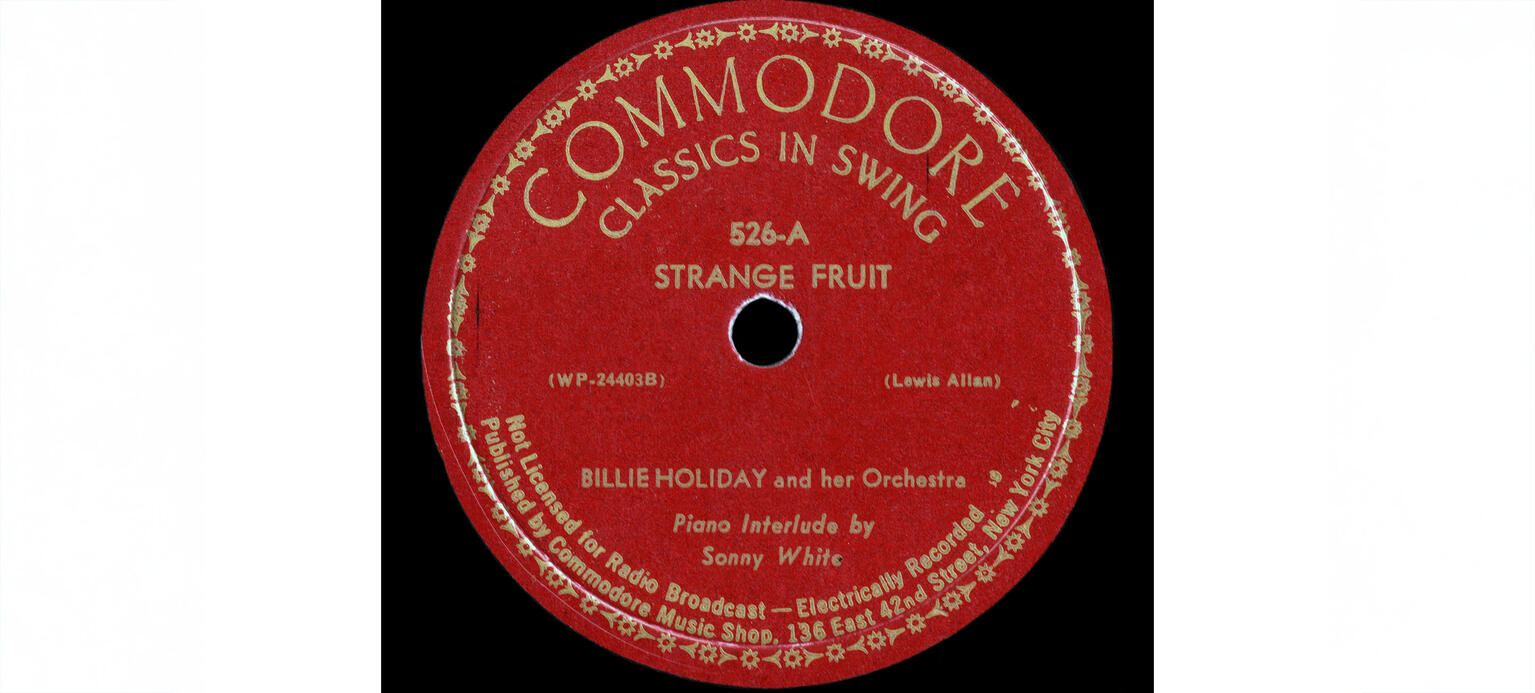 Plattenlabel Billie Holiday: Strange Fruit