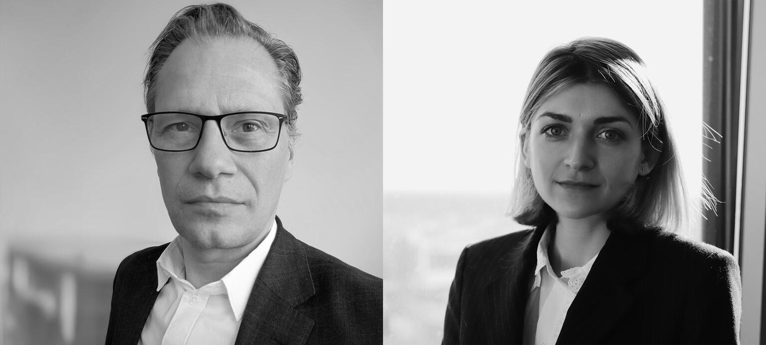 SW-Porträt, Holger Schäfer, Senior Economist Beschäftigung und Arbeitslosigkeit beim Institut der deutschen Wirtschaft (li.),  Amélie Sutterer-Kipping, Referatsleiterin für Arbeits- und Sozialrecht am Hugo Sinzheimer Institut der Hans-Böckler- Stiftung. (re.)