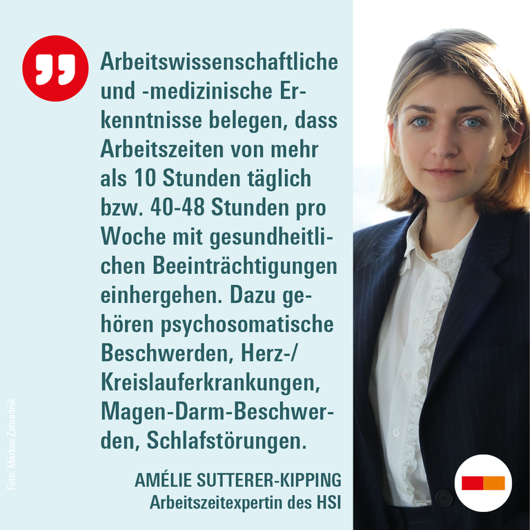 Amelie Sutterer-Kipping über Überstunden und die gesundheitlichen Auswirkungen